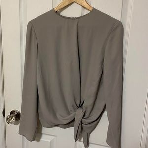 Aritzia Babaton Long Sleeve Shirt with Tie